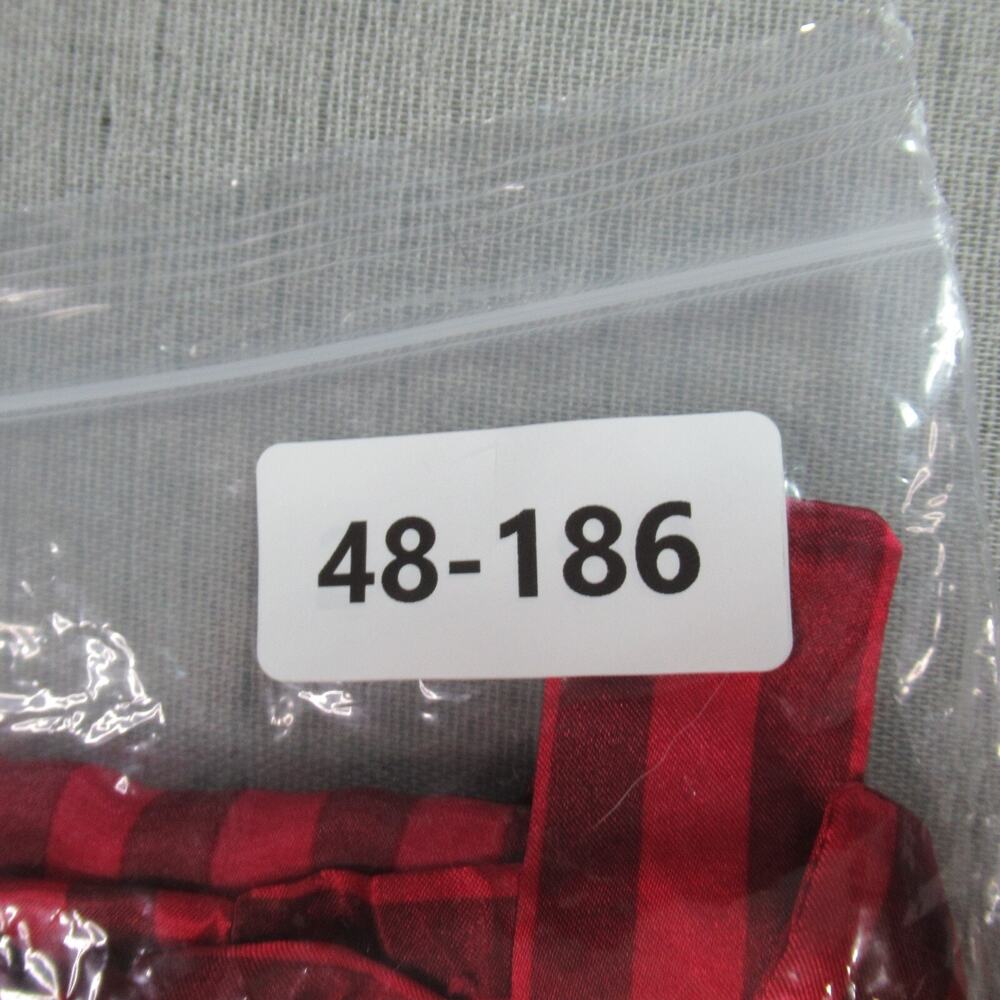 Alexander del Rossa Robe Womens Size Medium Red Striped Satin Lounge Modern - Picture 8 of 8